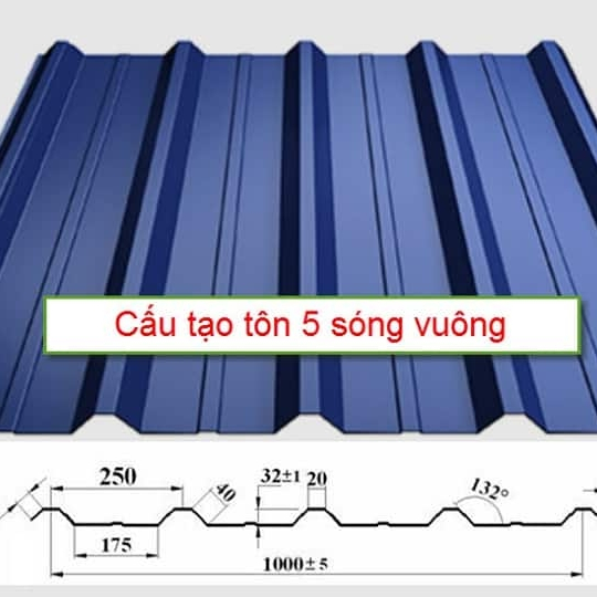 Tôn 5 sóng vuông